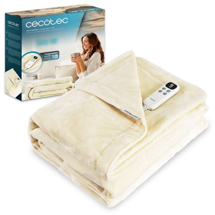 Manta Eléctrica Cecotec HeatConfort Calma 130 W Beige 200 x 180 cm 0 Manta Eléctrica Cecotec HeatConfort Calma 130 W Beige 200 x 180 cm 0