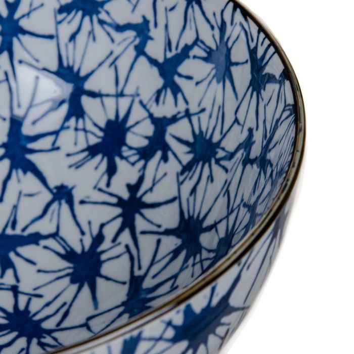 Ensaladera 20 x 20 x 9,5 cm Porcelana Azul Blanco 1