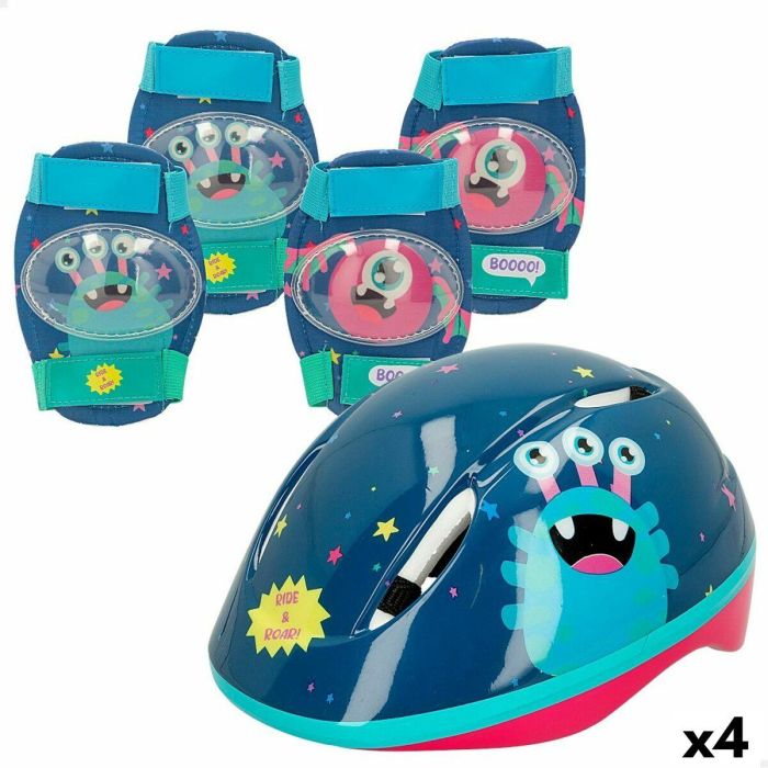 Kit Casco y Rodilleras Colorbaby Monstruo (4 Unidades) Kit Casco y Rodilleras Colorbaby Monstruo (4 Unidades)