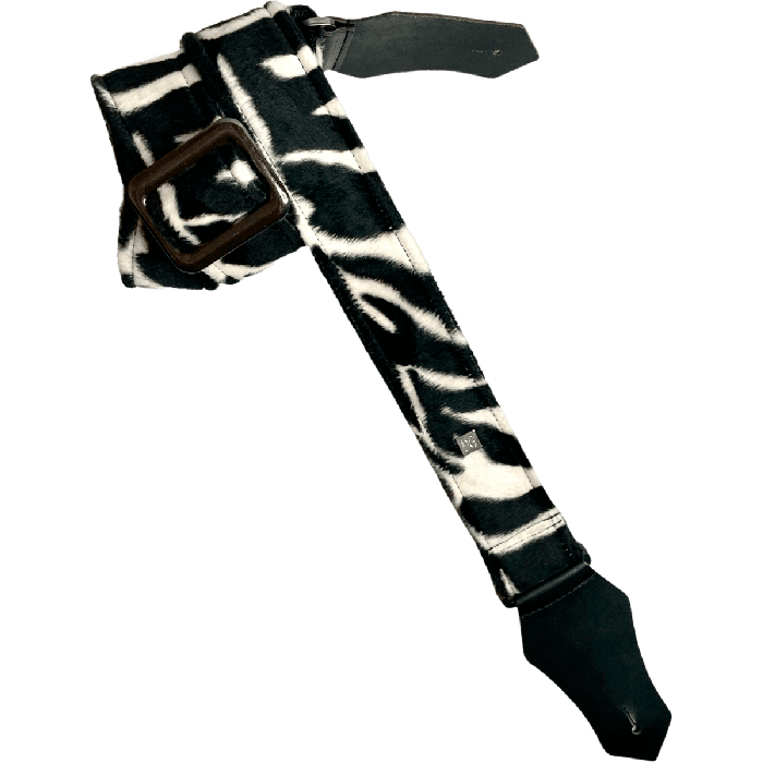 GETM Correa Guitarra Bajo Zebra Nailon Piel Terciopelo Ajustable 165cm