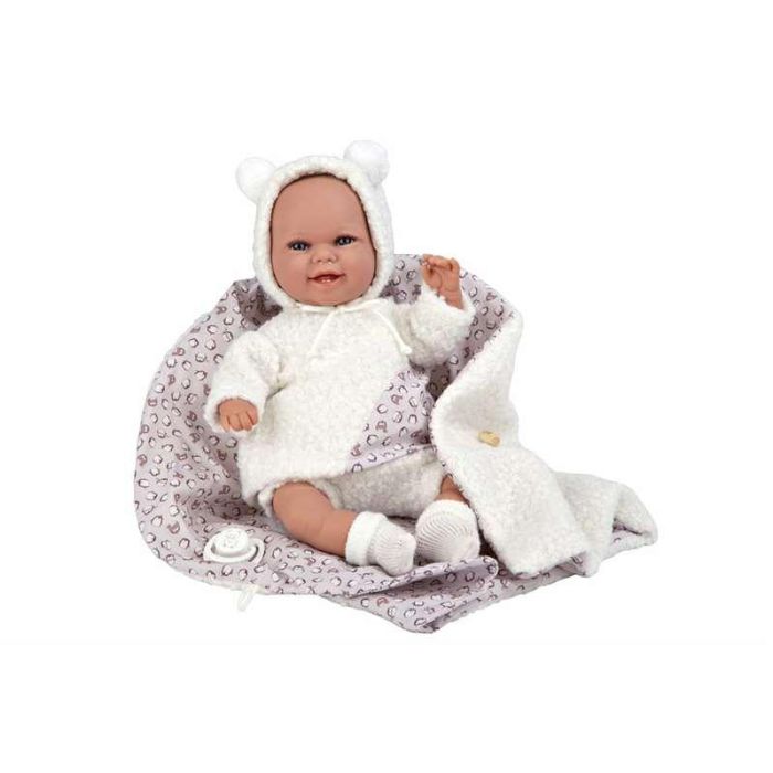 Muñeca elegance 35 cm babyto blanco c/manta (muñeco de peso) 9