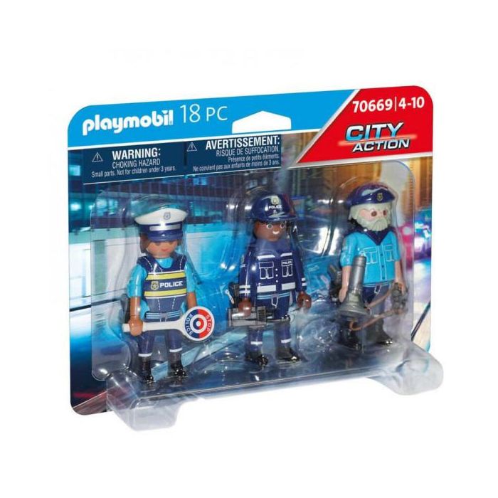 Playmobil Set Figuras Policias con Accesorios para Niños a partir de 4 Años 1