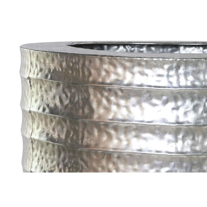 Set de Maceteros Home ESPRIT Plateado Metal 51 x 51 x 123 cm 1 Set de Maceteros Home ESPRIT Plateado Metal 51 x 51 x 123 cm 1