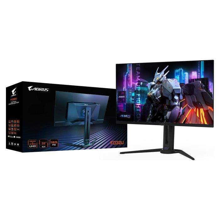 Gigabyte Aorus FO32U 32" Monitor Gaming 4K UHD 3840x2160 QD-OLED 165Hz 0.03ms FreeSync Premium Pro DisplayHDR 400 KVM