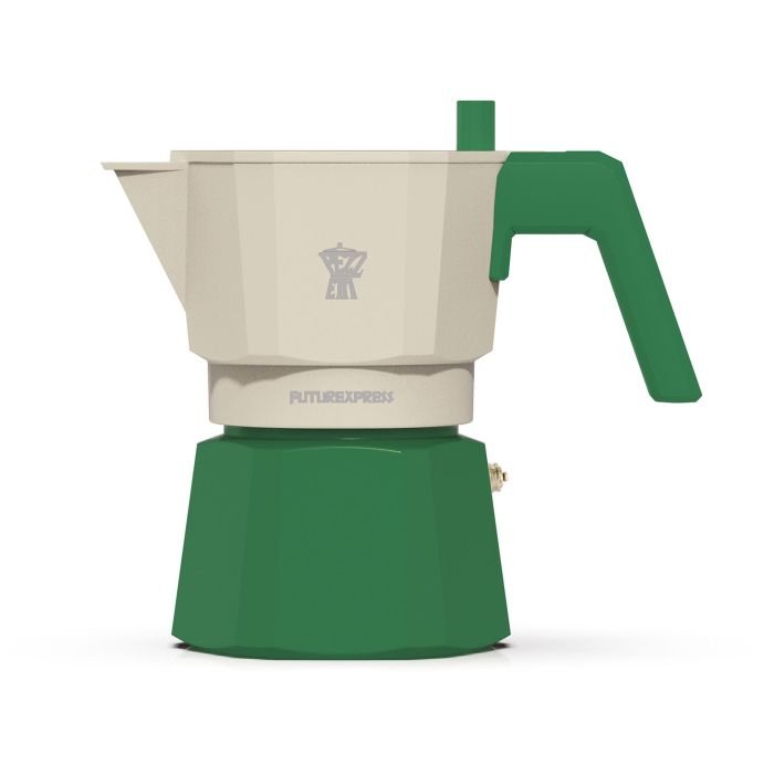 Pezzetti FUTUREXPRESS Cafetera Italiana de Aluminio para 3 tazas, Verde - PEZ8000743003025