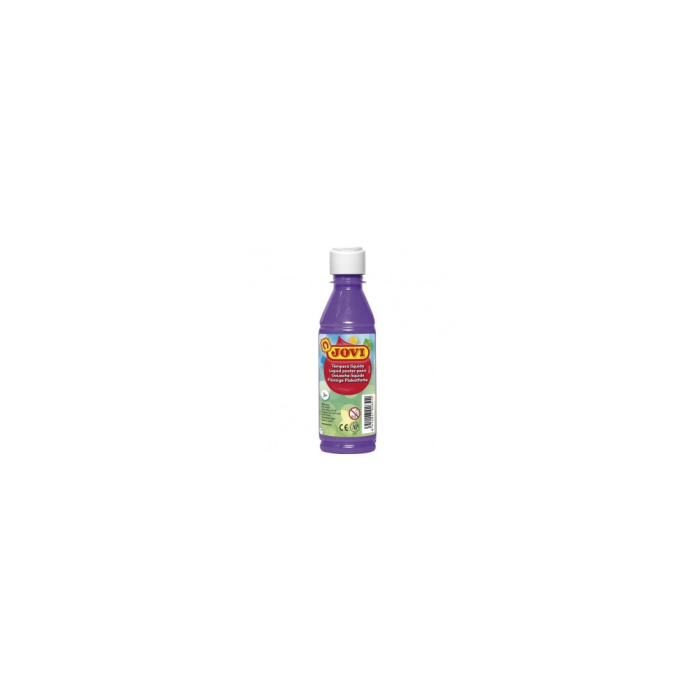 Jovi Témpera Líquida Violeta Botella 250 mL Base Agua Alto Poder Cubriente Colores Intensos Fácil Lavado 1