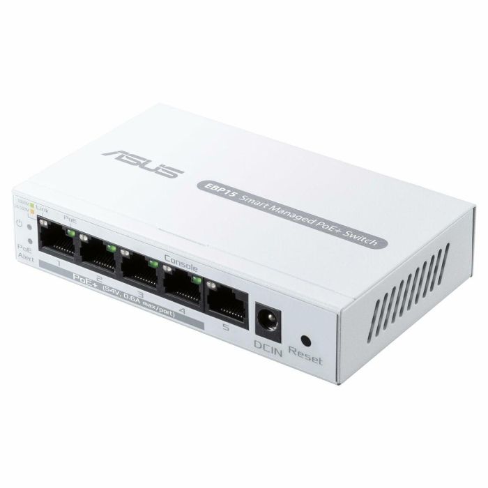 ASUS ExpertWiFi EBP15 Interruptor Gestionado con 5 Puertos Gigabit Ethernet, Alimentación PoE (60W) y Soporte QoS - Color Blanco 9 ASUS ExpertWiFi EBP15 Interruptor Gestionado con 5 Puertos Gigabit Ethernet, Alimentación PoE (60W) y Soporte QoS - Color Blanco 9