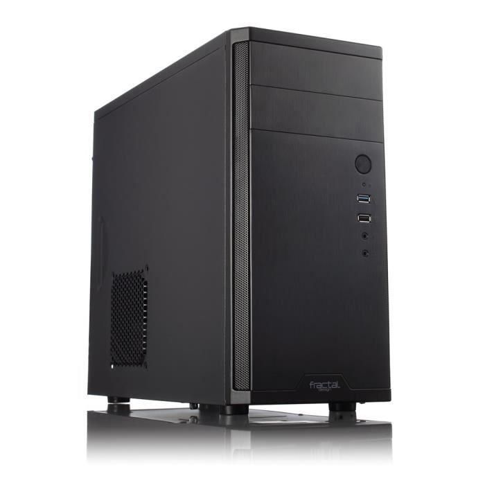 Fractal Design Core 1100 Caja PC Mini Torre Negra compatible Micro ATX/Mini ITX, ventilador 120mm, USB 2.0/3.0, GPU 350mm