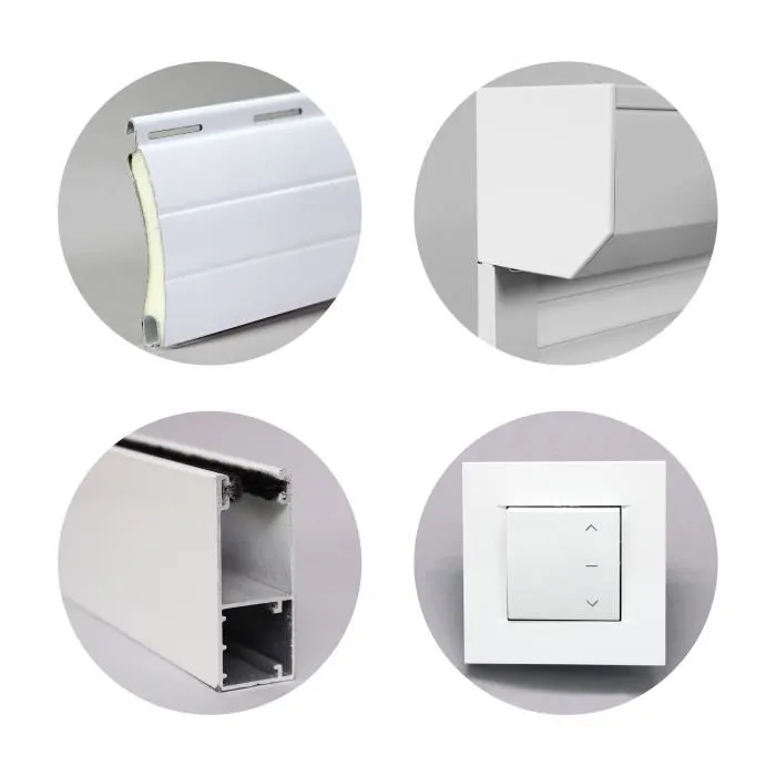 Persiana eléctrica de aluminio enrollable L 100 x H 120 cm 3