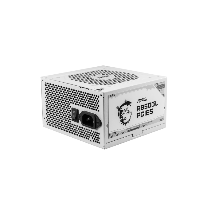 MSI MAG A850GL PCIE5 WHITE Fuente de Alimentación 850W 80 PLUS Gold ATX Blanco Cableado Totalmente Modular Ref. 306-7ZP8A24-CE0