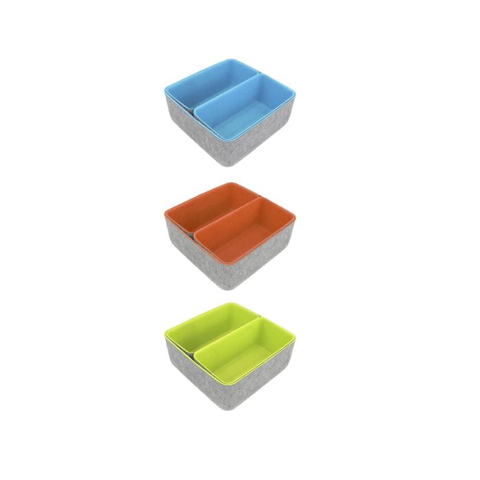 Confortime Set de 3 Organizadores de Fieltro 25.5 x 25.5 x 10.5 cm (6 Unidades) 3