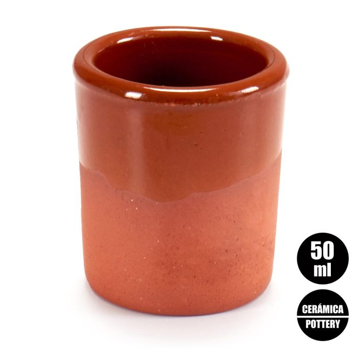 Vaso Chupito Barro 50 ml La Dehesa - 5x5x5 cm, Color Miel (46 Unidades) 3 Vaso Chupito Barro 50 ml La Dehesa - 5x5x5 cm, Color Miel (46 Unidades) 3
