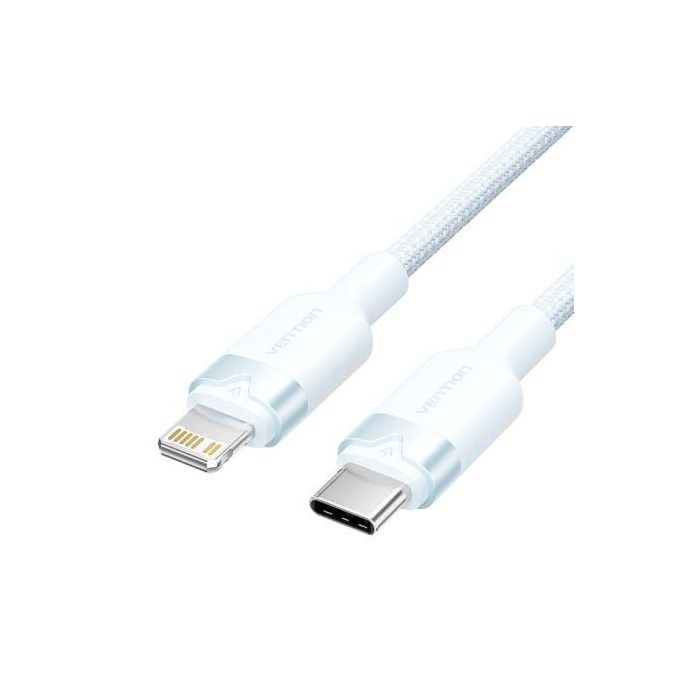 Cable USB Tipo-C Lightning Vention LALSH/ USB Tipo-C Macho - Lightning Macho/ 27W/ 480Mbps/ 2m/ Azul