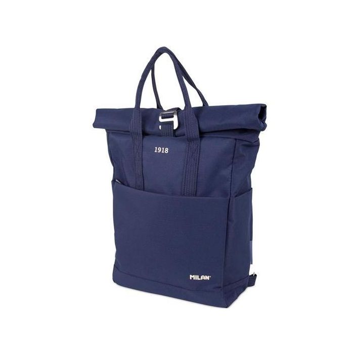 Milan Mochila Urbana con Cierre Superior Enrollable, Serie 1918, Azul Marino, 10 L Milan Mochila Urbana con Cierre Superior Enrollable, Serie 1918, Azul Marino, 10 L