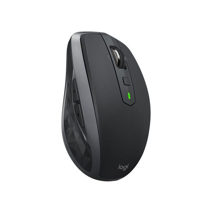 Logitech MX Anywhere 2S Wireless Mobile Mouse, RF Wireless + Bluetooth, Lithium Polymer (LiPo), Graphite