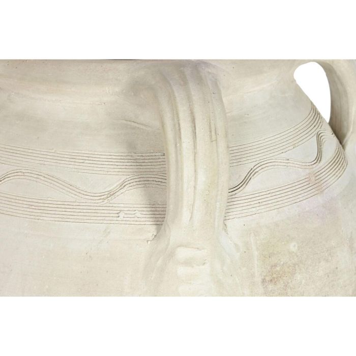 DKD Home Decor Ánfora Mediterránea Colección Jerba de Terracota Artesanal y Hecha a Mano, 4 Asas, Boca 30 cm, 57x57x93 cm