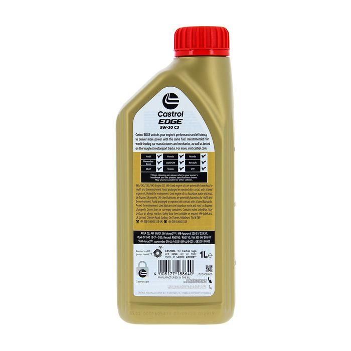 Aceite de motor - CASTROL - EDGE 5W-30 C3 - 1L 2 Aceite de motor - CASTROL - EDGE 5W-30 C3 - 1L 2