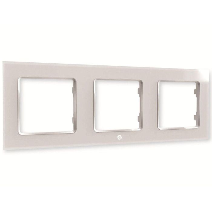 Shelly Marco de pared Wall Frame 3 para Interruptor de Pared, Blanco, 3 módulos 1