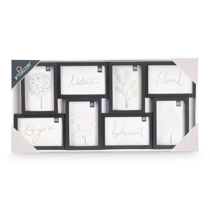 Portafotos Giftdecor 10x15 cm para 8 fotos, negro - 60x29x2.5 cm (8 Unidades) 2 Portafotos Giftdecor 10x15 cm para 8 fotos, negro - 60x29x2.5 cm (8 Unidades) 2
