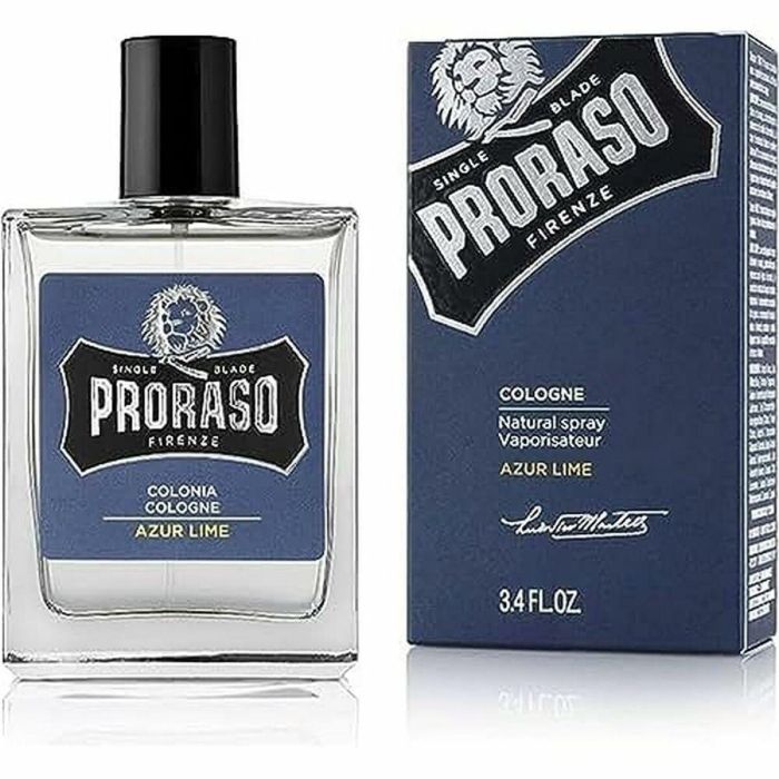 Proraso BLUE Colonia Eau de Cologne para Hombre 100ml – Cítrica Refrescante, Frescura Duradera, Sin Parabenos