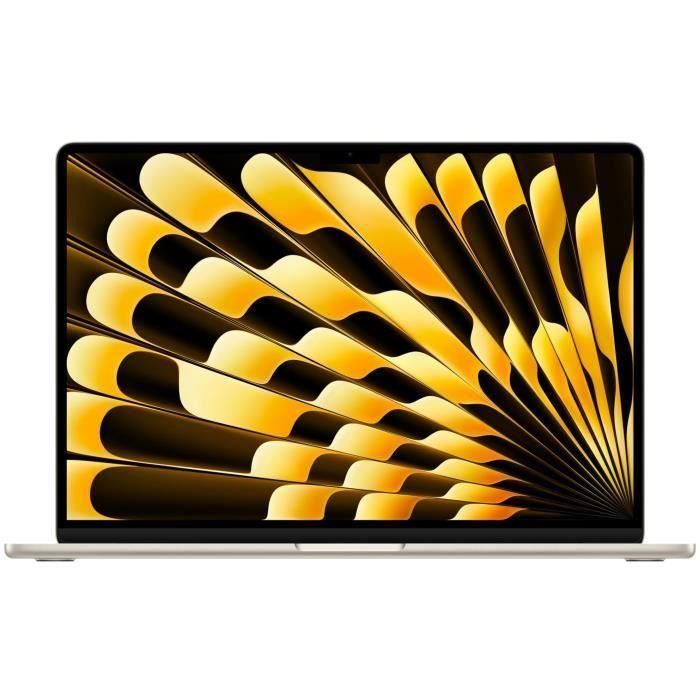 Apple - MacBook Air M3 de 15'' - 16 GB de RAM - 256 GB de almacenamiento - CPU de 8 núcleos - GPU de 10 núcleos - Starlight