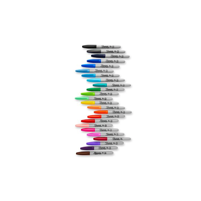 Rotulador Permanente Sharpie Fine Bolsa De 20 (Negro, Azul, Rojo, Verde, Naranja Claro, Naranja Oscuro, Lima, Amarillo, Magenta, Menta, Gris, Azul Marino, Azul Claro, Turquesa, Azul Medio, Melocotón, Rosa Fucsia, Frambuesa, Marrón, Morado) 2 Rotulador Permanente Sharpie Fine Bolsa De 20 (Negro, Azul, Rojo, Verde, Naranja Claro, Naranja Oscuro, Lima, Amarillo, Magenta, Menta, Gris, Azul Marino, Azul Claro, Turquesa, Azul Medio, Melocotón, Rosa Fucsia, Frambuesa, Marrón, Morado) 2