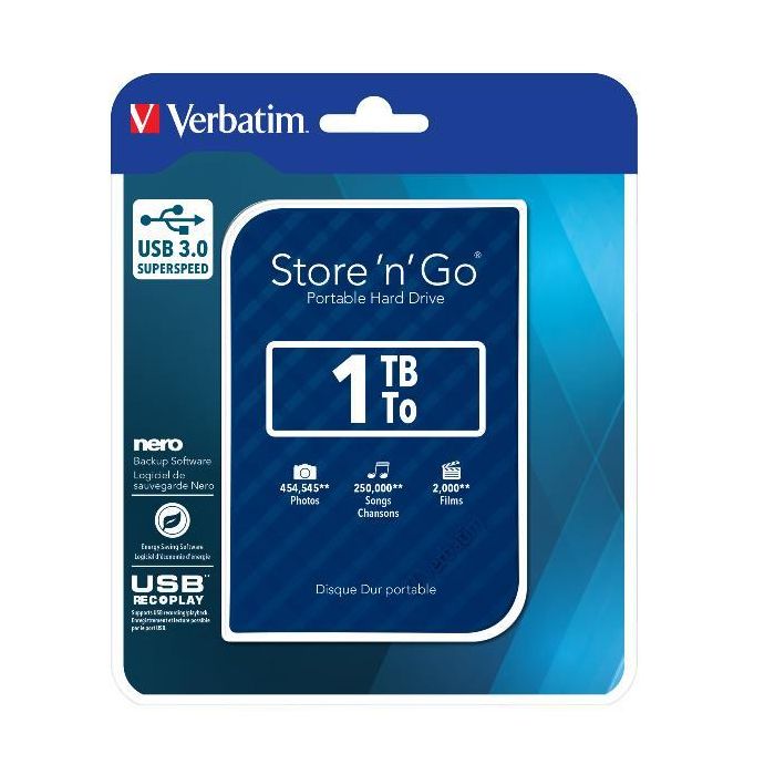 Disco Duro Externo Verbatim 53200 1 TB SSD 1