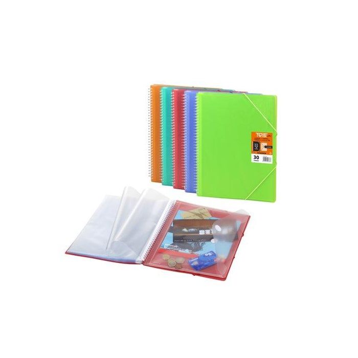 Carpeta Fundas (Tarifario) Olef Twist Pp Flexible A4 30 F. Rojo