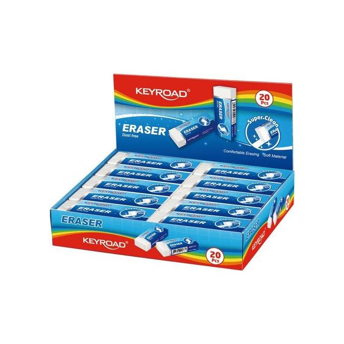 Goma De Borrar Keyroad Surtido Expositor De 20