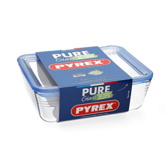 Hermético Rectangular Boro Pure Glass Pyrex 24x19x8 cm - 2,6 L 3