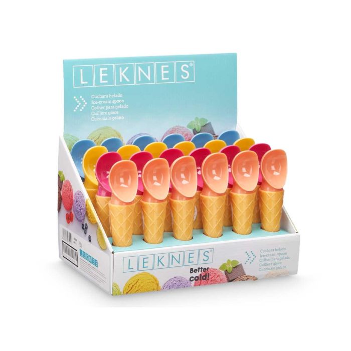 Cuchara Cono Helado Surtidos Colores Leknes 4X20CM (24 Unidades) 2 Cuchara Cono Helado Surtidos Colores Leknes 4X20CM (24 Unidades) 2