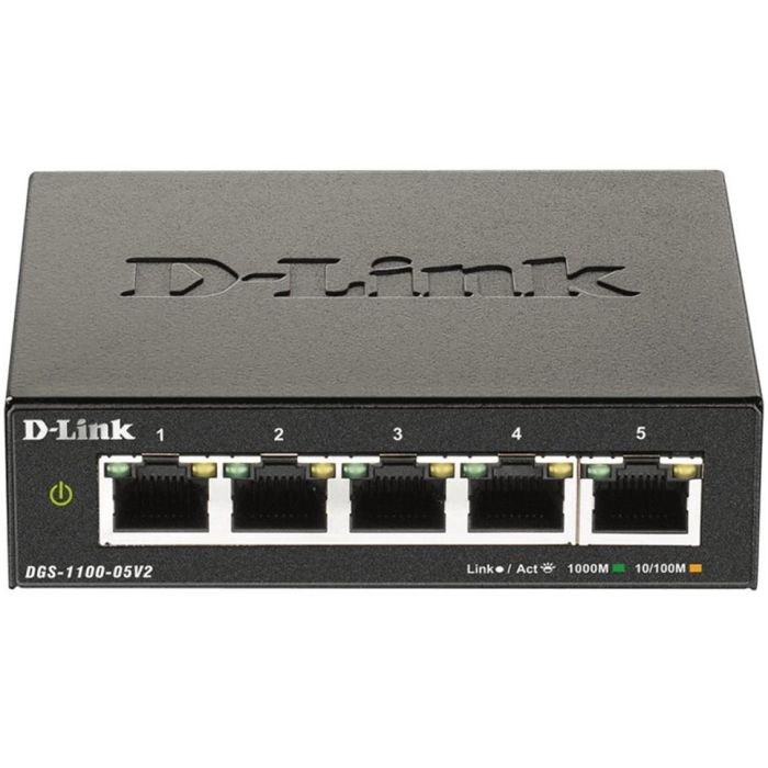 D-Link DGS-1100-05V2 Switch Smart Gestionable 5 Puertos Gigabit Ethernet Silencioso L2, Detección de Bucle y Diagnóstico de Cable 0 D-Link DGS-1100-05V2 Switch Smart Gestionable 5 Puertos Gigabit Ethernet Silencioso L2, Detección de Bucle y Diagnóstico de Cable 0