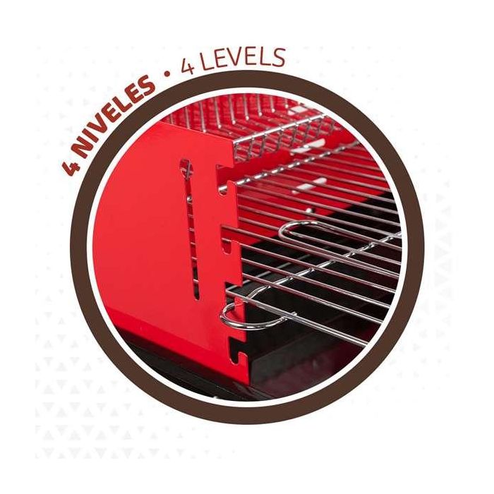 Aktive Barbacoa de carbón 66x44x85 cm de Acero y Plástico 5