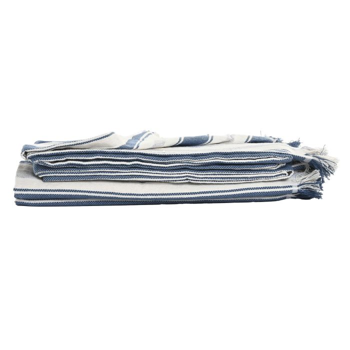 Plaid Basicos DKD Home Decor Azul Gris 260 x 230 cm 3