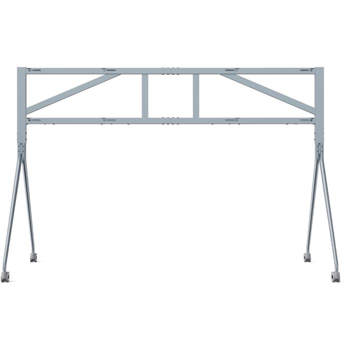 Yealink MB-FloorStand-D652rd-FloorStand Soporte de Suelo para 2 Pantallas de 65 pulgadas, Gris con Ruedas
