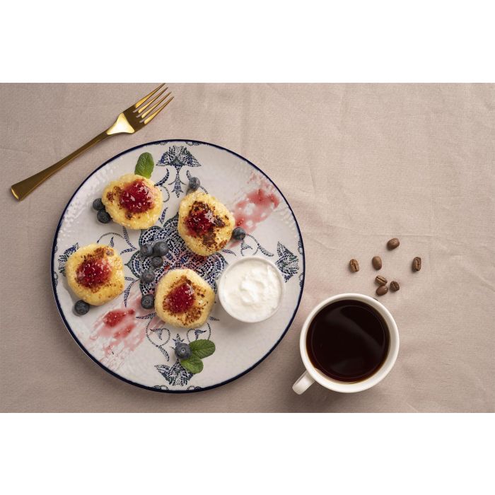 La Mediterranea Plato Postre Rosetta Monaco Brillo 20 cm - Colección Rosetta (12 Unidades) 1