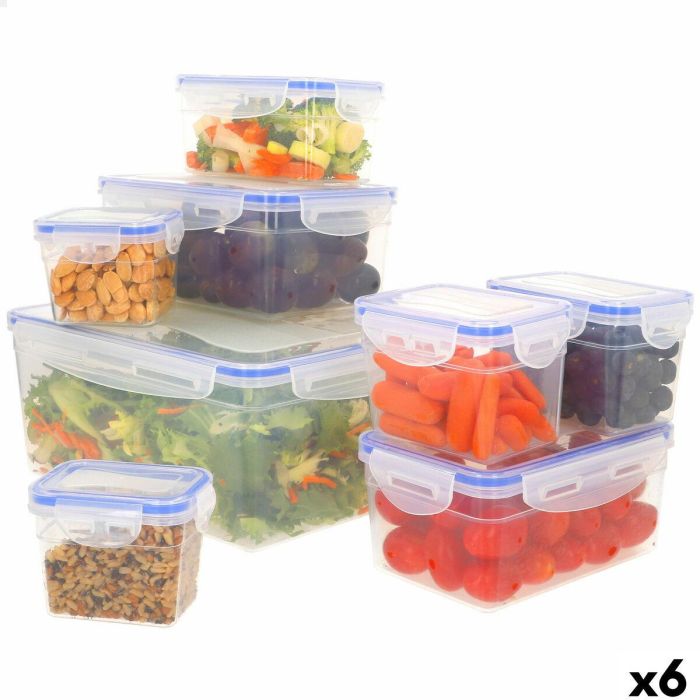 Set de Recipientes de Cocina Herméticos Apilables Max Home 27 x 12 x 20 cm 6 Unidades Set de Recipientes de Cocina Herméticos Apilables Max Home 27 x 12 x 20 cm 6 Unidades