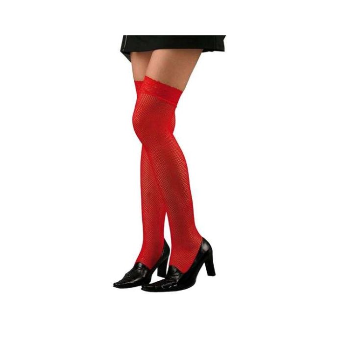 My Other Me Medias de Rejilla Rojas con Liga para Adulto 1