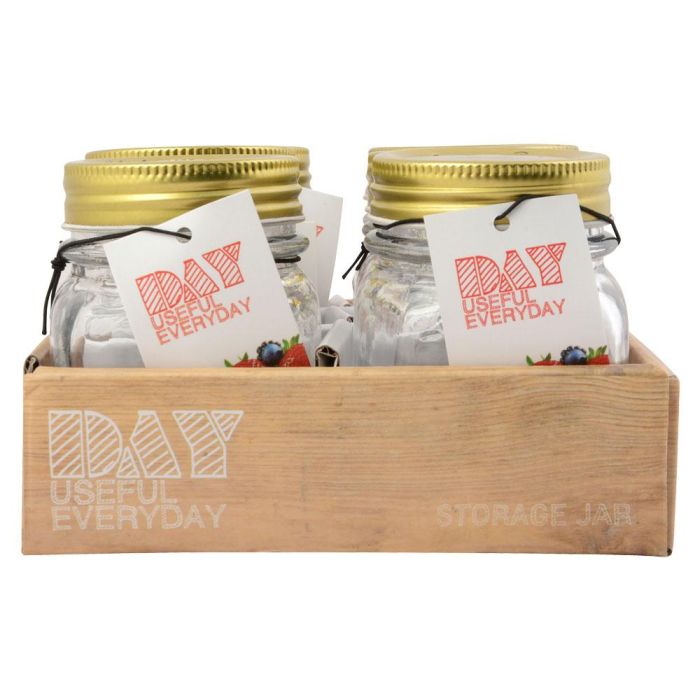 Day Bote de Cristal 0.15 L con Tapa de Metal, Dibujos en Relieve, Diámetro 7 cm, Altura 8.5 cm 1 Day Bote de Cristal 0.15 L con Tapa de Metal, Dibujos en Relieve, Diámetro 7 cm, Altura 8.5 cm 1