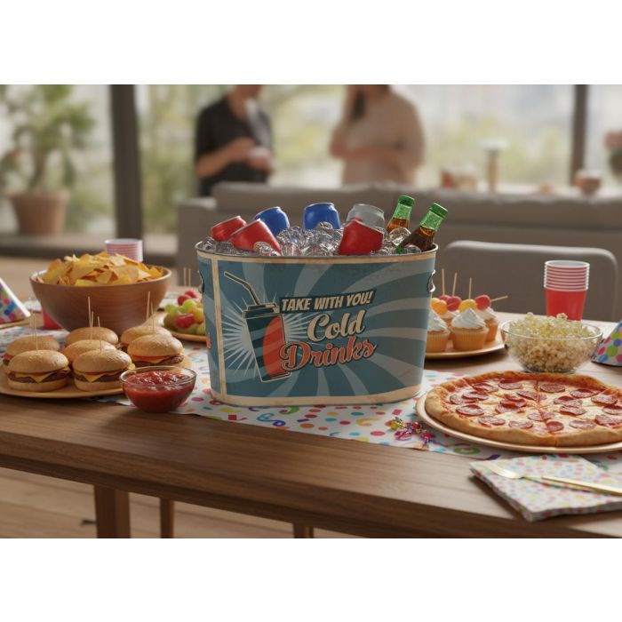 Inde Cubo de Hielo Oval Privilege, 10 Litros, Acero Inoxidable, 32.7 x 19.5 x 20 cm (8 Unidades) 3