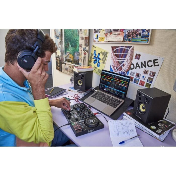 Hercules Consola DJ Learning Kit MK2 con DJControl Inpulse 200 MK2, Serato DJ Lite, DJUCED®, Altavoces DJMonitor 32 y Auriculares HDP DJ45 - 4780949 2