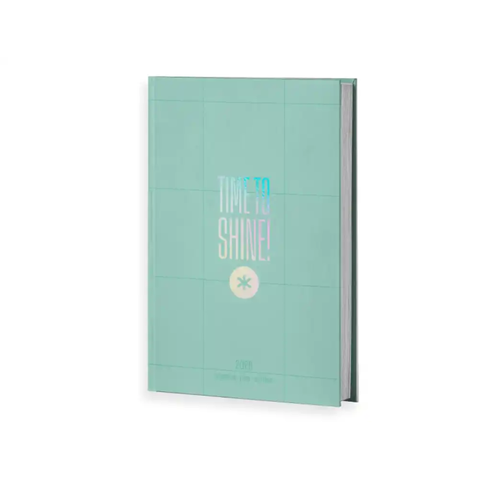 Antartik Time to Shine Agenda Encuadernada Día Página A5+ 2026 Verde Papel 80g FSC 1