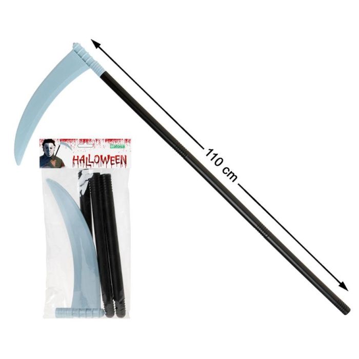 Guadaña Desmontable 110 cm Hoja Curva para Disfraz de La Muerte