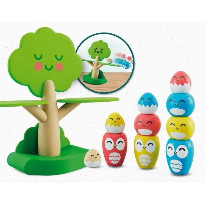 MONTESSORI WOOD Juego de Equilibrio en el Árbol - Juego Montessori - LIS8008324105397 - Juego de Equilibrio, Árbol y Pájaros 1
