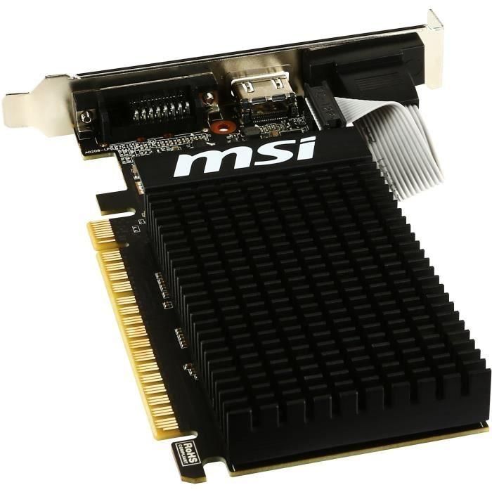 MSI Tarjeta Gráfica Nvidia GeForce GT 710 2GB DDR3 PCI Express 2.0 Interfaz 64-bit con Salidas HDMI, DL-DVI-D y D-Sub 4