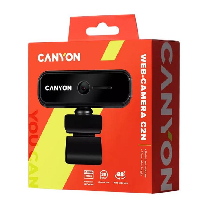 Canyon Webcam C2N Full HD 1080p Negro Canyon Webcam C2N Full HD 1080p Negro