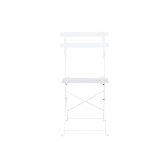 Conjunto de Mesa con 2 Sillas Home ESPRIT Blanco 60 x 60 x 71 cm 4