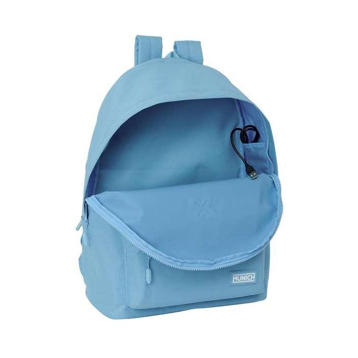 Safta Mochila Doble para Portátil 15,6" + USB Munich Básicos Azul 31x44x18 cm 3