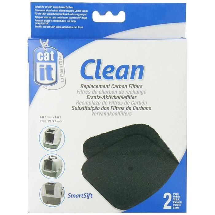 Rellene 2 filtros de carbón para baño 1 Rellene 2 filtros de carbón para baño 1