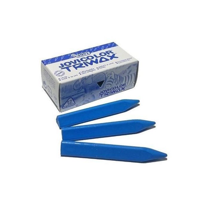 Jovi Ceras Jovicolor Triwax 82 mm Unicolor Azul Claro Caja 12 Ud